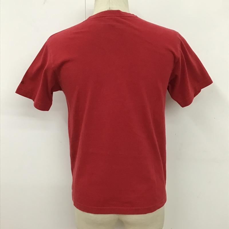 デラックス クロージング Deluxe Clothing Tシャツ 半袖 クルーネック S ロゴ、文字 赤 / レッド /  メンズ USED 古着 中古 10096092
