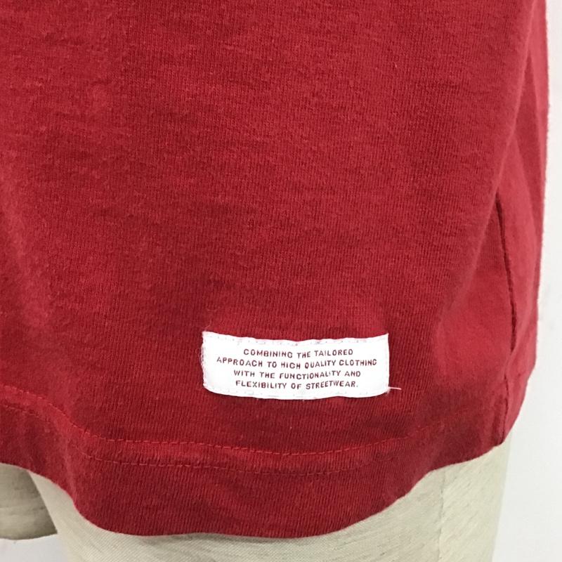 デラックス クロージング Deluxe Clothing Tシャツ 半袖 クルーネック S ロゴ、文字 赤 / レッド /  メンズ USED 古着 中古 10096092