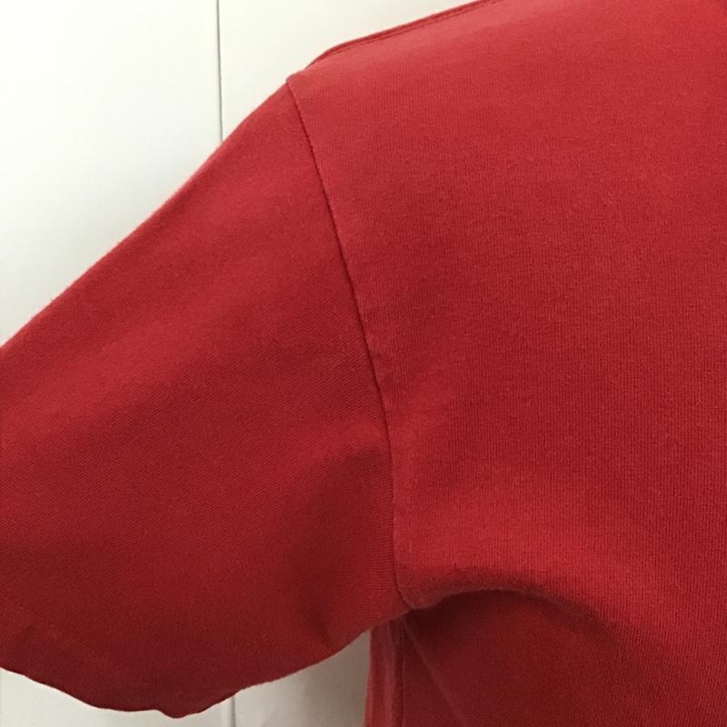 デラックス クロージング Deluxe Clothing Tシャツ 半袖 クルーネック S ロゴ、文字 赤 / レッド /  メンズ USED 古着 中古 10096092