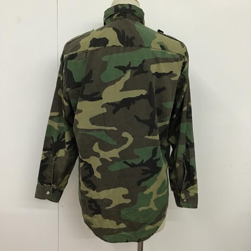 ガンホー GUNG HO シャツ、ブラウス 長袖 ミリタリーシャツ カモフラージュ柄・迷彩 黒 / ブラック / X 茶 / ブラウン / X ベージュ / ベージュ / X カーキ / カーキ /  メンズ USED 古着 中古 10096102