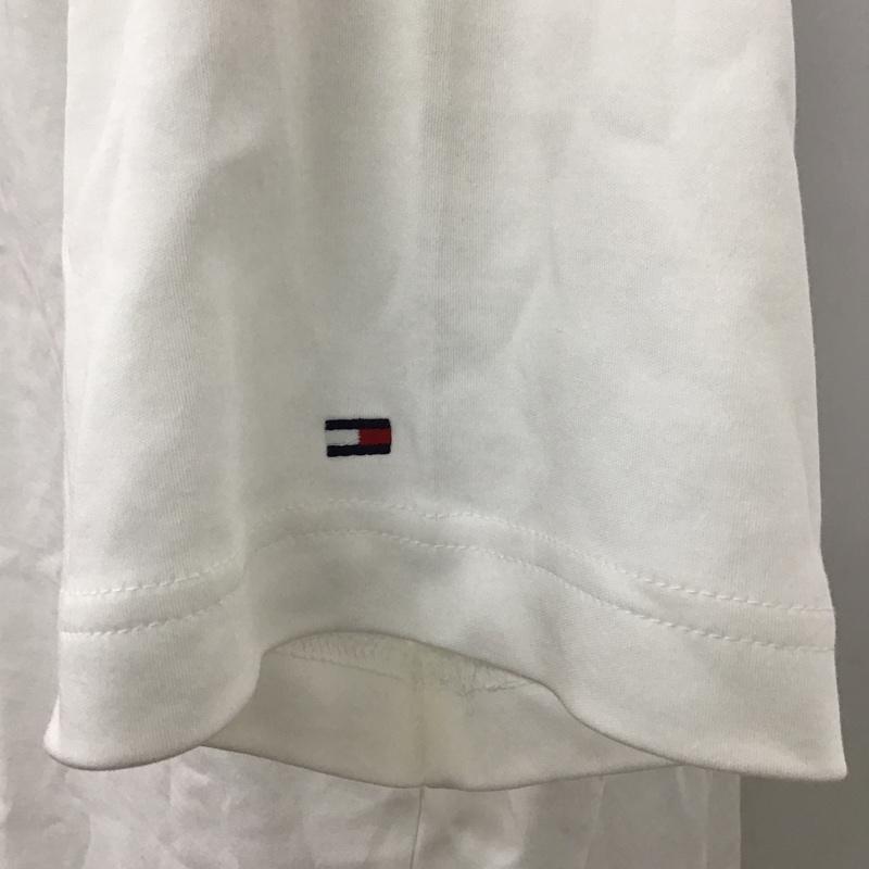 トミーヒルフィガー TOMMY HILFIGER Tシャツ 半袖 クルーネック タグ付き XL ワンポイント 白 / ホワイト /  メンズ USED 古着 中古 10096109