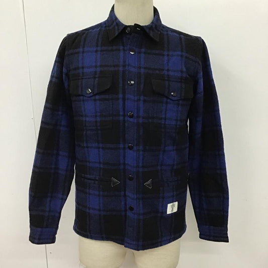 ベドウィン アンド ザ ハートブレイカーズ BEDWIN & THE HEARTBREAKERS ジャケット、上着 ジャケット、ブレザー CPOシャツ シャツジャケット 1 チェック 黒 / ブラック / X 青 / ブルー /  メンズ USED 古着 中古 10096121