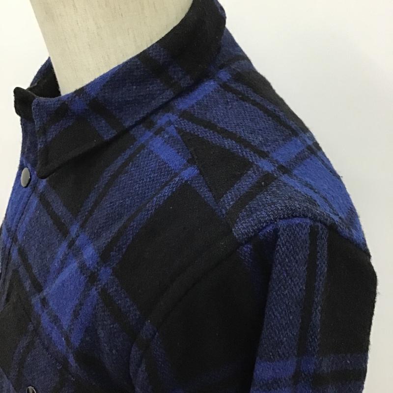 ベドウィン アンド ザ ハートブレイカーズ BEDWIN & THE HEARTBREAKERS ジャケット、上着 ジャケット、ブレザー CPOシャツ シャツジャケット 1 チェック 黒 / ブラック / X 青 / ブルー /  メンズ USED 古着 中古 10096121