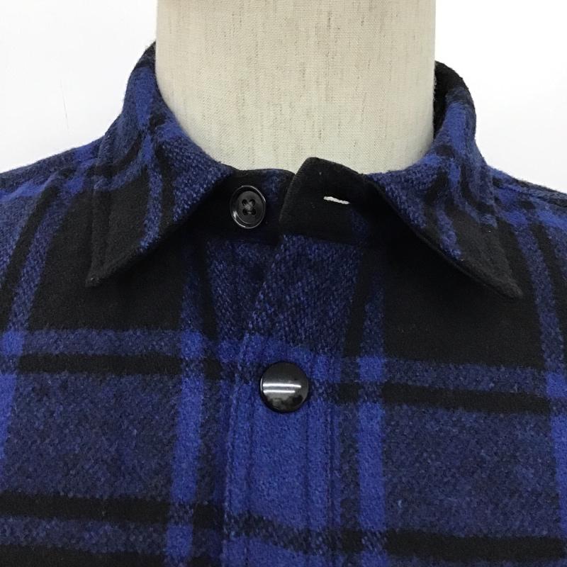 ベドウィン アンド ザ ハートブレイカーズ BEDWIN & THE HEARTBREAKERS ジャケット、上着 ジャケット、ブレザー CPOシャツ シャツジャケット 1 チェック 黒 / ブラック / X 青 / ブルー /  メンズ USED 古着 中古 10096121