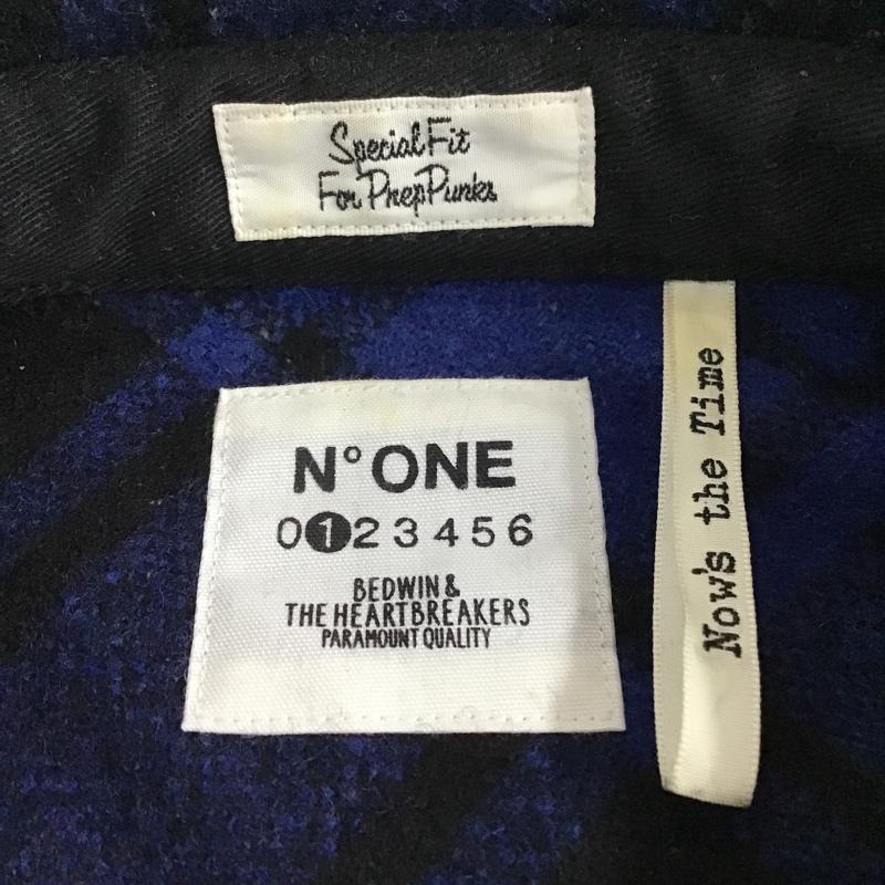 ベドウィン アンド ザ ハートブレイカーズ BEDWIN & THE HEARTBREAKERS ジャケット、上着 ジャケット、ブレザー CPOシャツ シャツジャケット 1 チェック 黒 / ブラック / X 青 / ブルー /  メンズ USED 古着 中古 10096121