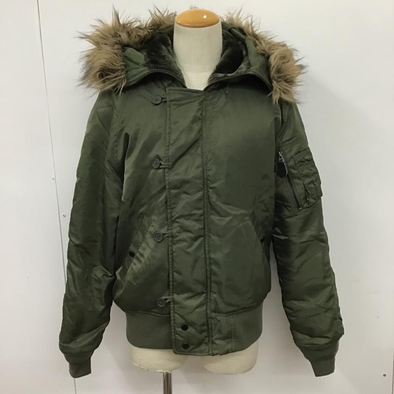 アヴィレックス AVIREX ジャケット、上着 フライトジャケット 290438 ファー付き ミリタリー 6142136 M 無地 カーキ / カーキ /  メンズ USED 古着 中古 10096122