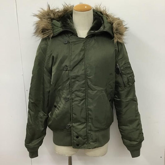 アヴィレックス AVIREX ジャケット、上着 フライトジャケット 290438 ファー付き ミリタリー 6142136 M 無地 カーキ / カーキ /  メンズ USED 古着 中古 10096122