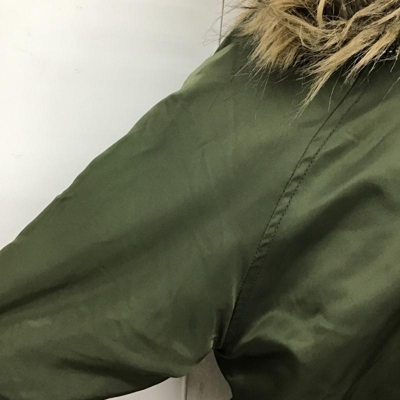 アヴィレックス AVIREX ジャケット、上着 フライトジャケット 290438 ファー付き ミリタリー 6142136 M 無地 カーキ / カーキ /  メンズ USED 古着 中古 10096122