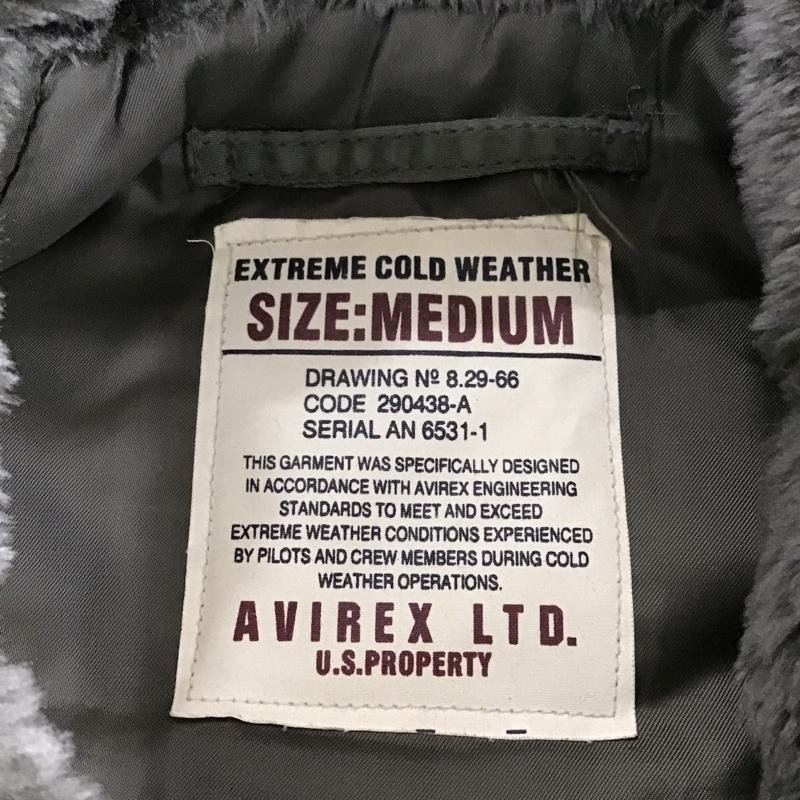 アヴィレックス AVIREX ジャケット、上着 フライトジャケット 290438 ファー付き ミリタリー 6142136 M 無地 カーキ / カーキ /  メンズ USED 古着 中古 10096122