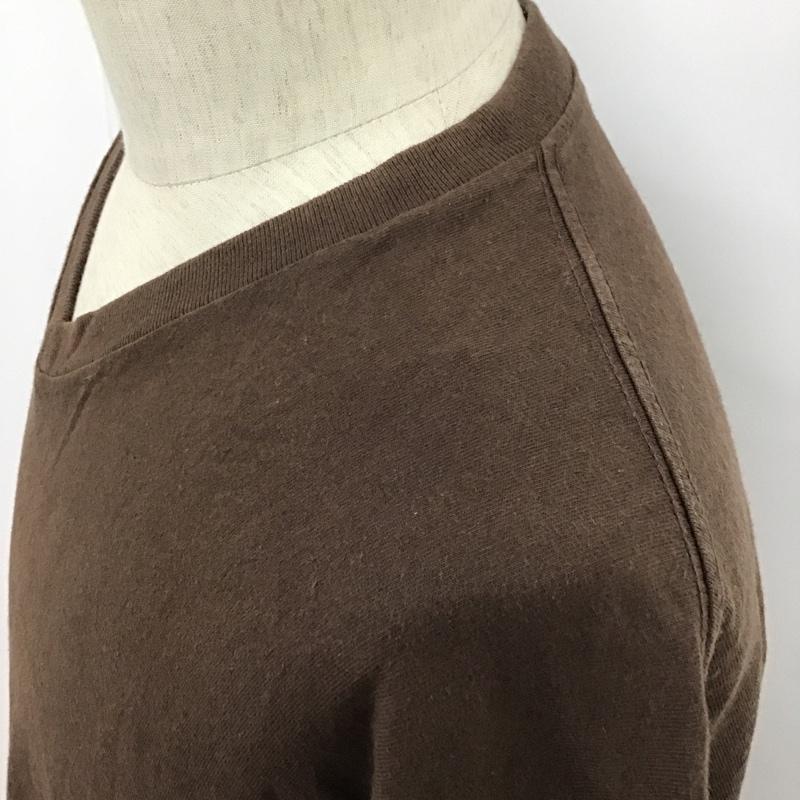 バックチャンネル Back Channel Tシャツ 半袖 Vネック L ワンポイント 茶 / ブラウン /  メンズ USED 古着 中古 10096134