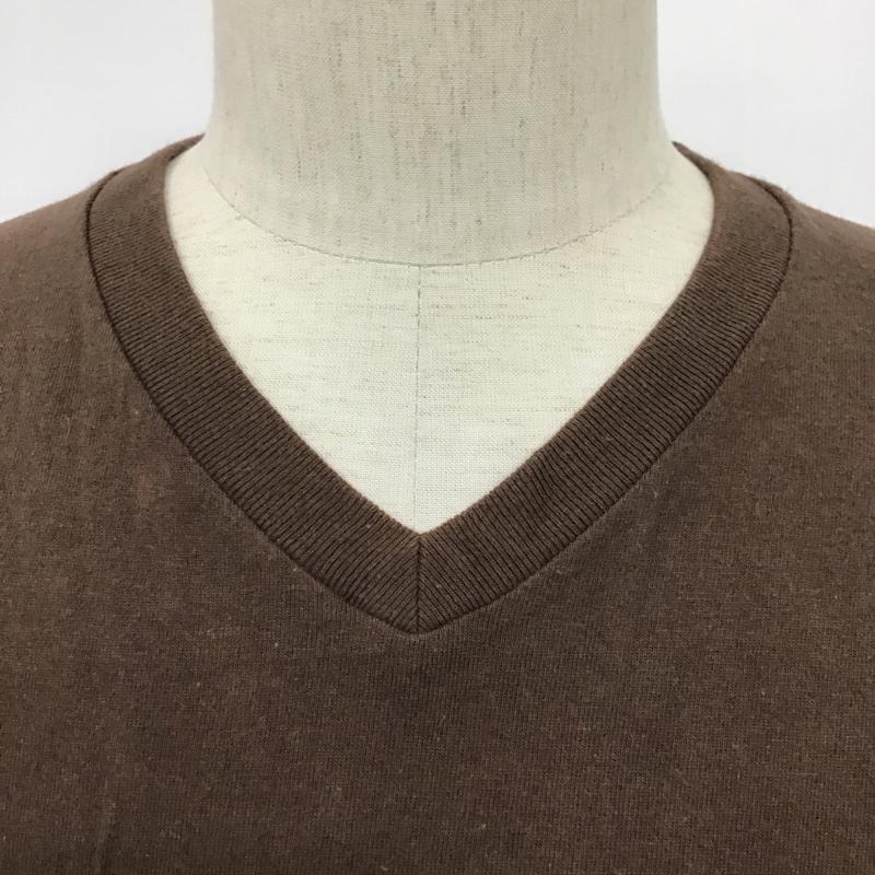 バックチャンネル Back Channel Tシャツ 半袖 Vネック L ワンポイント 茶 / ブラウン /  メンズ USED 古着 中古 10096134