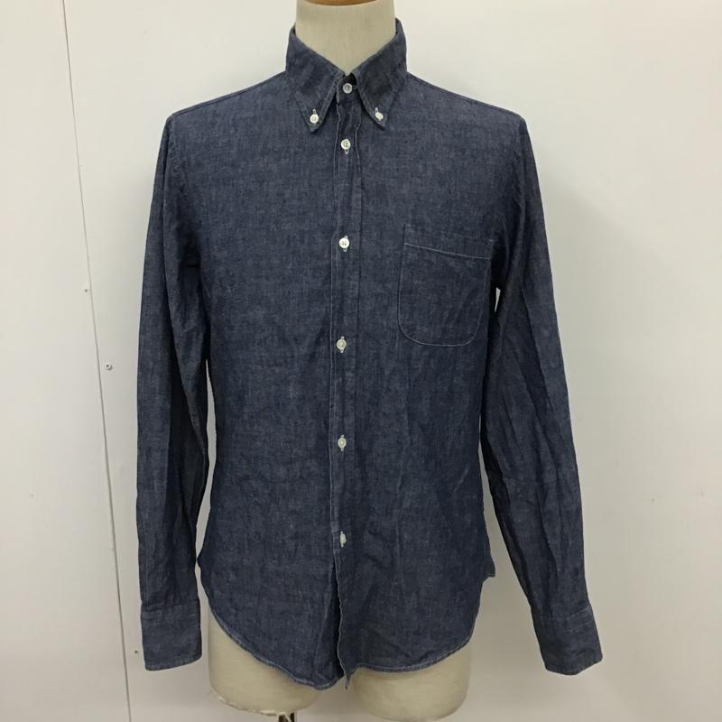 ジャーナルスタンダード トライセクト JOURNAL STANDARD TRISECT シャツ、ブラウス 長袖 15-050-640-0060-3-0 ボタンダウン M 無地 青 / ブルー /  メンズ USED 古着 中古 10096135