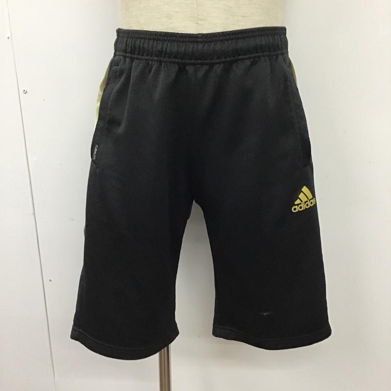 アディダス adidas パンツ ショートパンツ Z05459 ハーフパンツ ジャージ スポーツウェア L ロゴ、文字 黒 / ブラック / X 金 / ゴールド /  メンズ USED 古着 中古 10096136