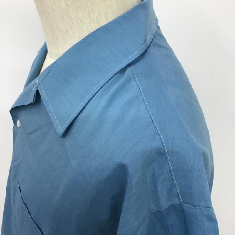 古着 USED シャツ、ブラウス 半袖 オープンカラーシャツ 開襟 L 無地 水色 / ライトブルー /  メンズ USED 古着 中古 10096144