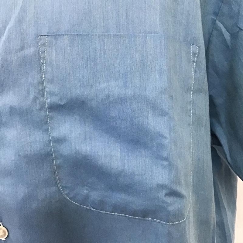 古着 USED シャツ、ブラウス 半袖 オープンカラーシャツ 開襟 L 無地 水色 / ライトブルー /  メンズ USED 古着 中古 10096144