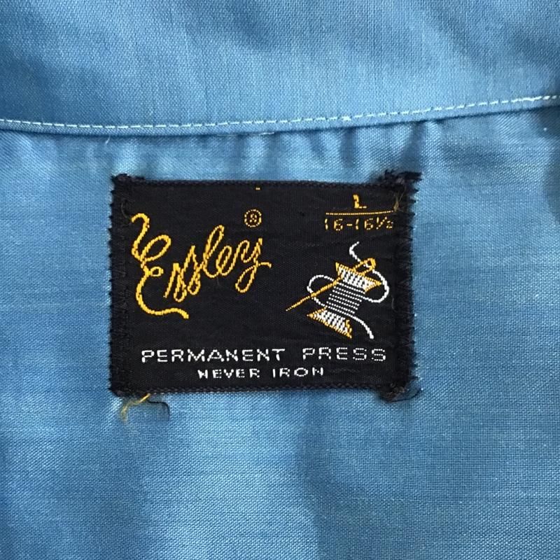 古着 USED シャツ、ブラウス 半袖 オープンカラーシャツ 開襟 L 無地 水色 / ライトブルー /  メンズ USED 古着 中古 10096144