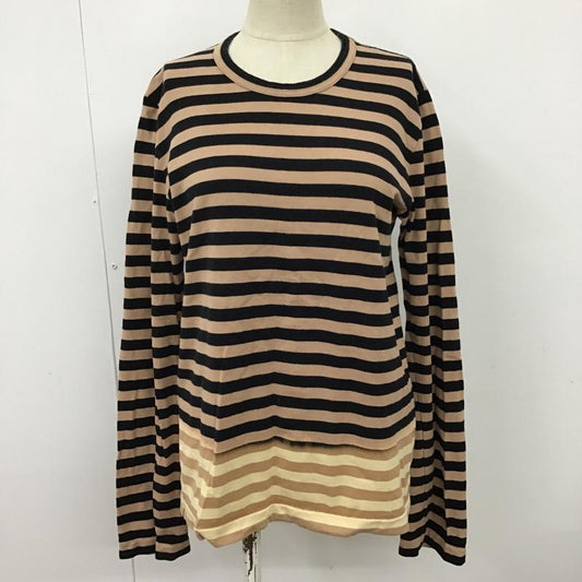 コムデギャルソンコムデギャルソン COMME des GARCONS COMME des GARCONS カットソー 長袖 RQ-T027 M ボーダー柄 ベージュ / ベージュ / X 黒 / ブラック /  レディース USED 古着 中古 10096156