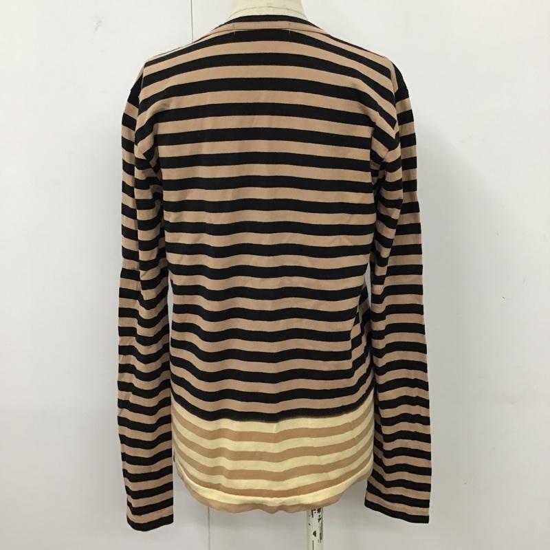 コムデギャルソンコムデギャルソン COMME des GARCONS COMME des GARCONS カットソー 長袖 RQ-T027 M ボーダー柄 ベージュ / ベージュ / X 黒 / ブラック /  レディース USED 古着 中古 10096156