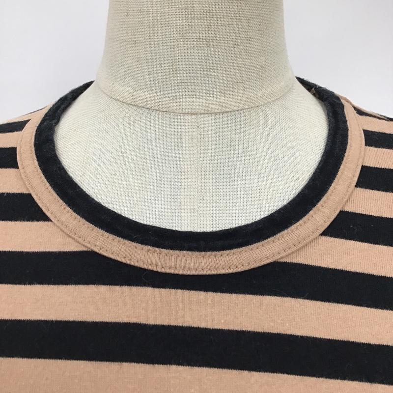 コムデギャルソンコムデギャルソン COMME des GARCONS COMME des GARCONS カットソー 長袖 RQ-T027 M ボーダー柄 ベージュ / ベージュ / X 黒 / ブラック /  レディース USED 古着 中古 10096156