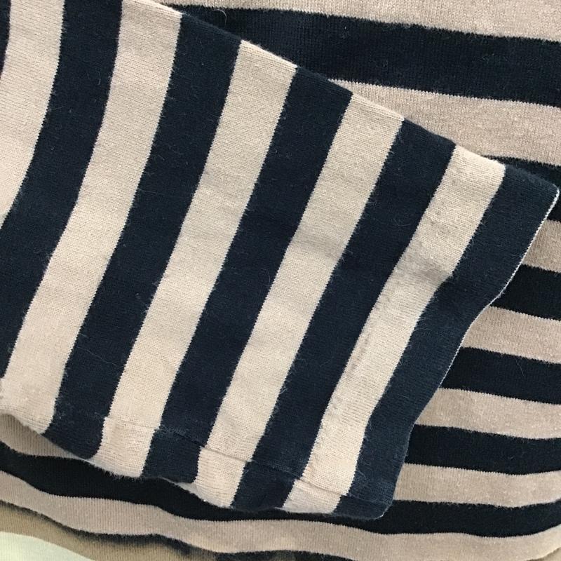 コムデギャルソンコムデギャルソン COMME des GARCONS COMME des GARCONS カットソー 長袖 RQ-T027 M ボーダー柄 ベージュ / ベージュ / X 黒 / ブラック /  レディース USED 古着 中古 10096156