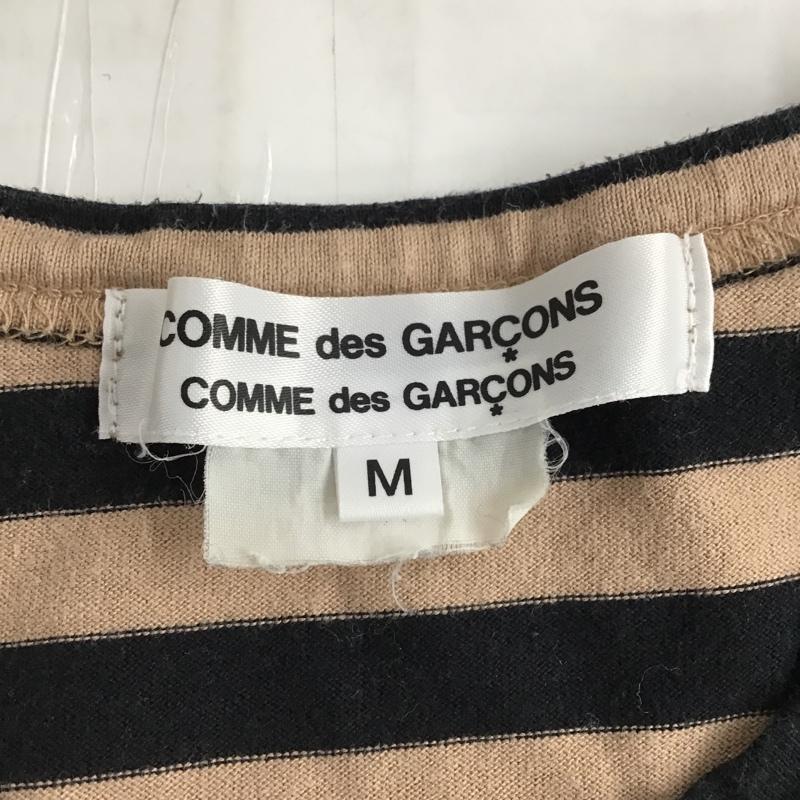 コムデギャルソンコムデギャルソン COMME des GARCONS COMME des GARCONS カットソー 長袖 RQ-T027 M ボーダー柄 ベージュ / ベージュ / X 黒 / ブラック /  レディース USED 古着 中古 10096156