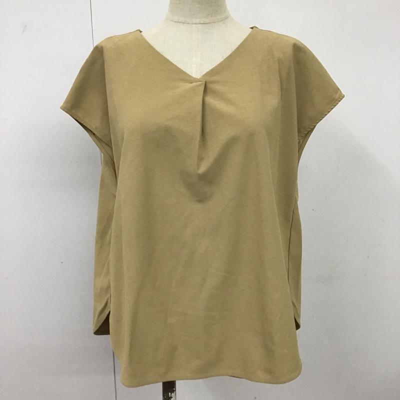 グリーンレーベルリラクシング green label relaxing カットソー 半袖 3517-299-1632 ノースリーブ 無地 ベージュ / ベージュ /  レディース USED 古着 中古 10096157