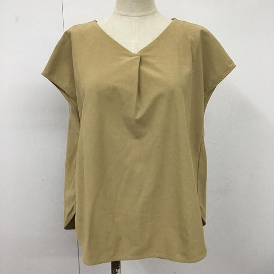 グリーンレーベルリラクシング green label relaxing カットソー 半袖 3517-299-1632 ノースリーブ 無地 ベージュ / ベージュ /  レディース USED 古着 中古 10096157