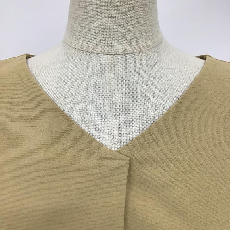 グリーンレーベルリラクシング green label relaxing カットソー 半袖 3517-299-1632 ノースリーブ 無地 ベージュ / ベージュ /  レディース USED 古着 中古 10096157