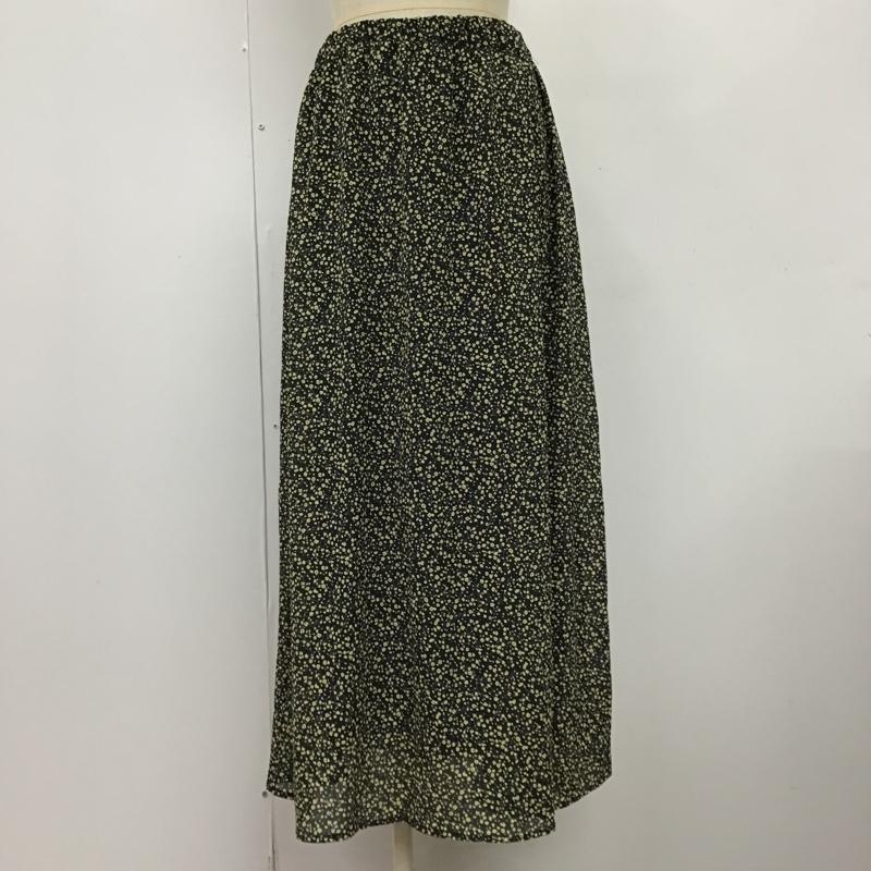 サニーレーベル Sonny Label スカート ロングスカート LA05-25J018 楊柳シフォン花柄ロングスカート 38 総柄 黒 / ブラック / X 黄 / イエロー / X 灰 / グレー /  レディース USED 古着 中古 10096165