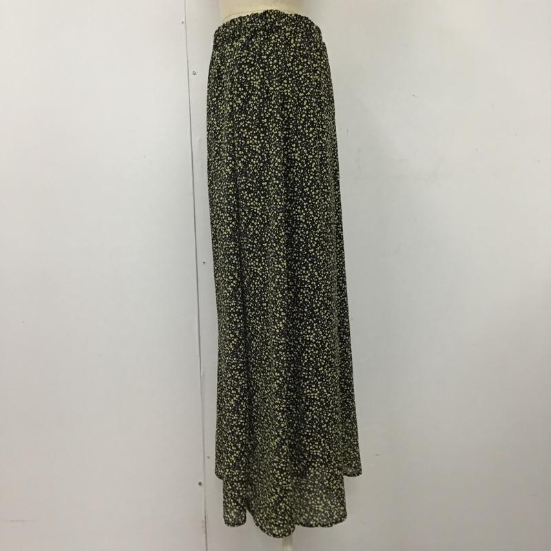 サニーレーベル Sonny Label スカート ロングスカート LA05-25J018 楊柳シフォン花柄ロングスカート 38 総柄 黒 / ブラック / X 黄 / イエロー / X 灰 / グレー /  レディース USED 古着 中古 10096165