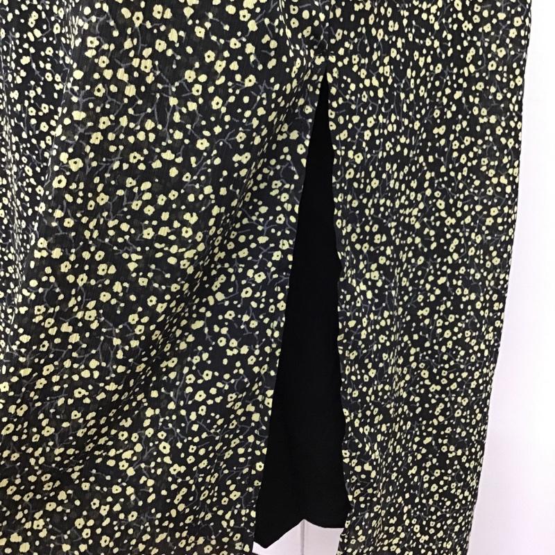 サニーレーベル Sonny Label スカート ロングスカート LA05-25J018 楊柳シフォン花柄ロングスカート 38 総柄 黒 / ブラック / X 黄 / イエロー / X 灰 / グレー /  レディース USED 古着 中古 10096165