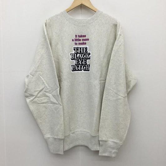 チャンピオン Champion トレーナー 長袖 BlackEyePatch ブラックアイパッチ タグ付 XL ロゴ、文字 メンズ USED 古着 中古 10096178