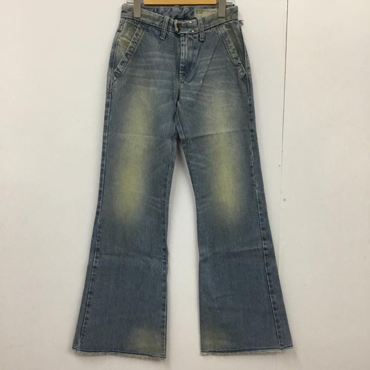 ディーゼル DIESEL パンツ デニム、ジーンズ FLAIRLEGG 0888Z ワイドパンツ W23L30 無地 水色 / ライトブルー /  レディース USED 古着 中古 10096199