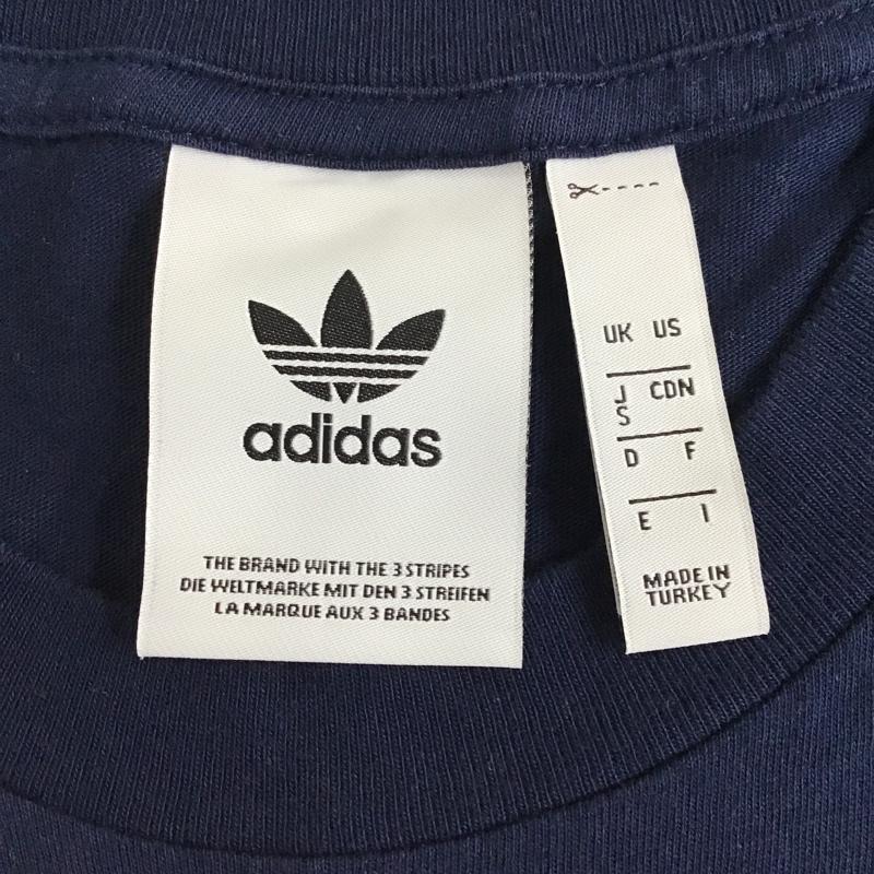 アディダスオリジナルス adidas originals Tシャツ 半袖 DV2072 レースステッカーボムオリジナルス 半袖カットソー Tシャツ プリントTシャツ S プリント 紺 / ネイビー /  メンズ USED 古着 中古 10096222