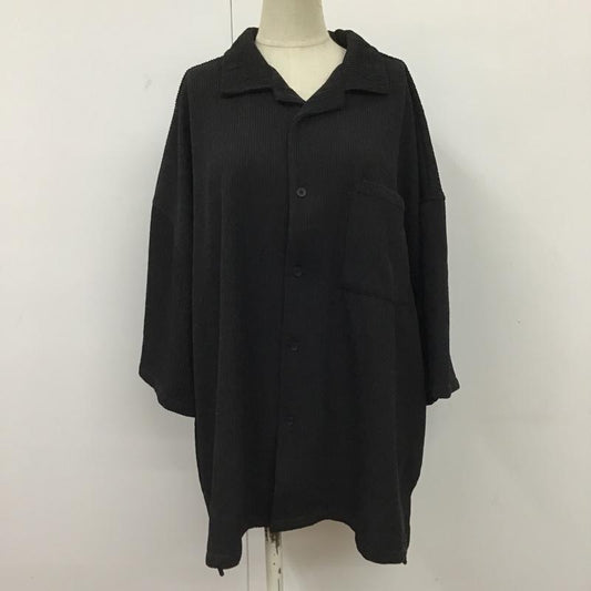 クラシカルエルフ classicalelf シャツ、ブラウス 半袖 ce0940056 吸水速乾UVカット付き開襟シャツ 半袖シャツ 半袖カットソー L 無地 黒 / ブラック /  レディース USED 古着 中古 10096271