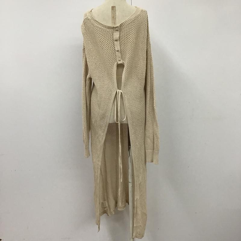 ローリーズファーム LOWRYS FARM ワンピース ロングスカート LF721002CF メッシュニット 長袖ワンピース FREE 無地 ベージュ / ベージュ /  レディース USED 古着 中古 10096300