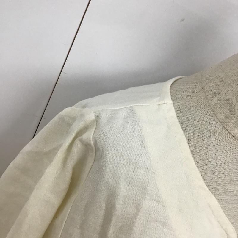 ローリーズファーム LOWRYS FARM ワンピース ロングスカート LF719013AD ロングスカートワンピース 長袖ワンピース クルーネック 前開ワンピース FREE 無地 白 / ホワイト /  レディース USED 古着 中古 10096307