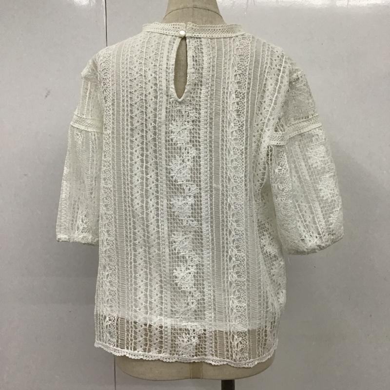 ページボーイ PAGEBOY カットソー 半袖 PB960086AL ケミカルレーストップス 半袖カットソー シースルーカットソー FREE 無地 白 / ホワイト /  レディース USED 古着 中古 10096314