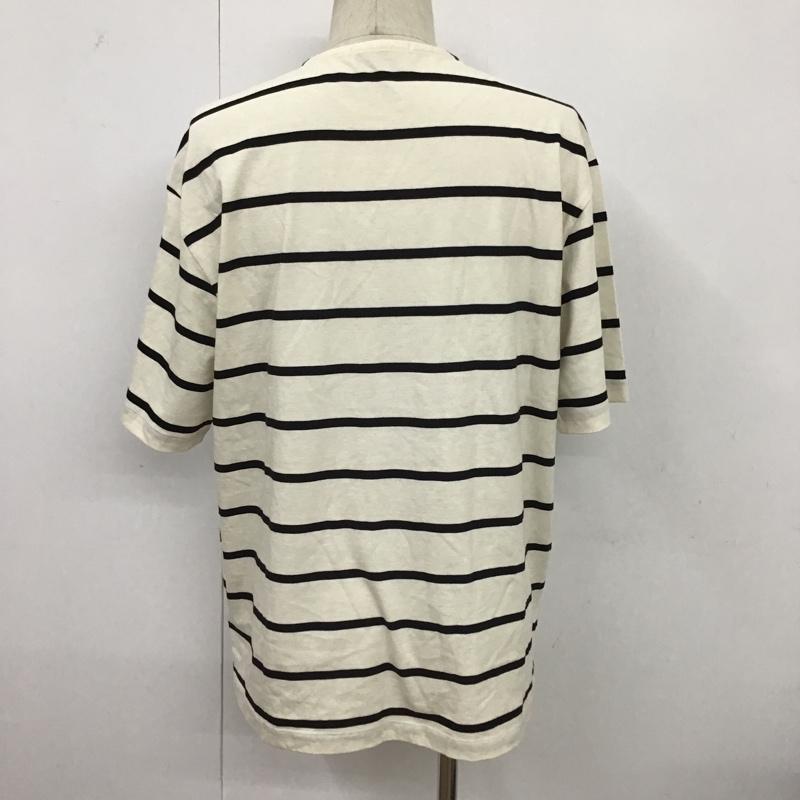 ワイルドウィング WILDWING Tシャツ 半袖 AL020265FM XL ボーダー柄 白 / ホワイト / X 黒 / ブラック /  メンズ USED 古着 中古 10096404