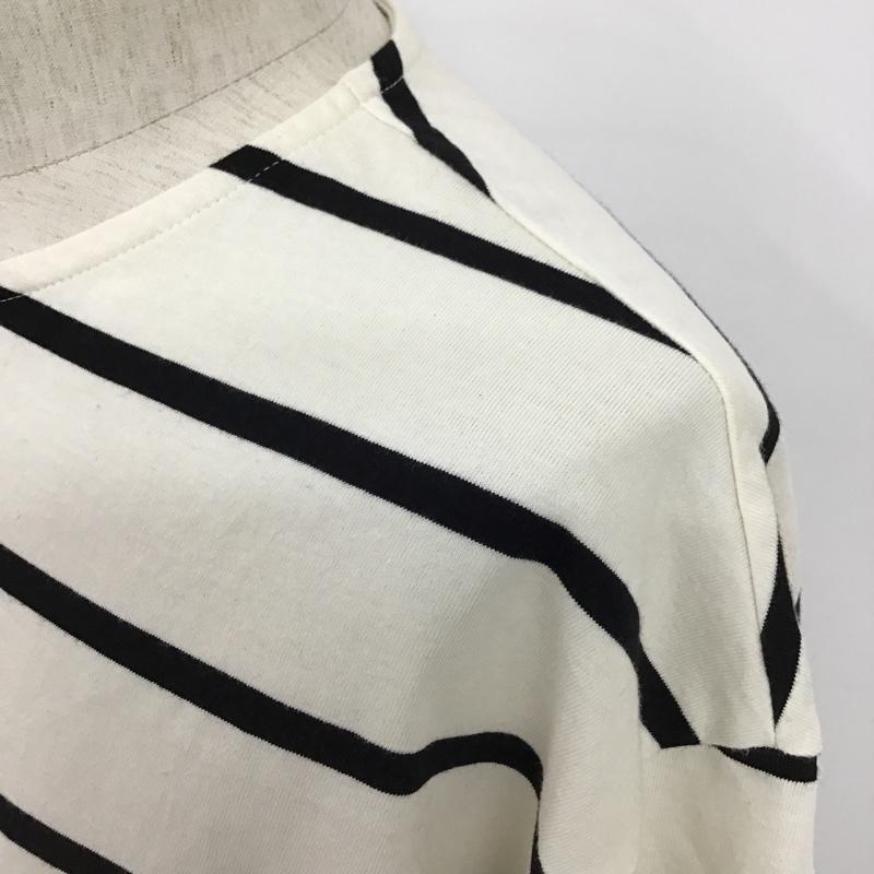 ワイルドウィング WILDWING Tシャツ 半袖 AL020265FM XL ボーダー柄 白 / ホワイト / X 黒 / ブラック /  メンズ USED 古着 中古 10096404