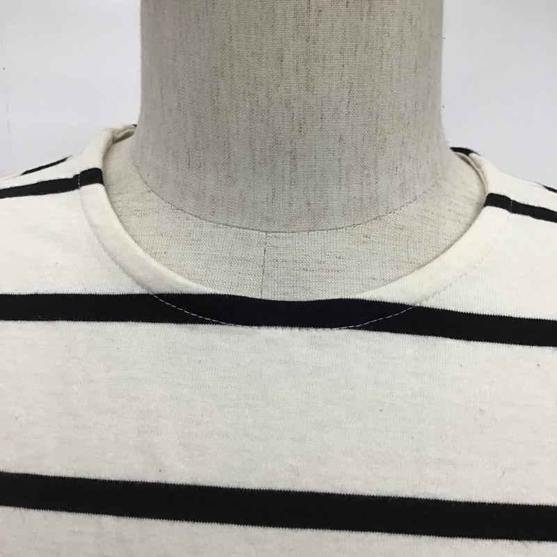 ワイルドウィング WILDWING Tシャツ 半袖 AL020265FM XL ボーダー柄 白 / ホワイト / X 黒 / ブラック /  メンズ USED 古着 中古 10096404