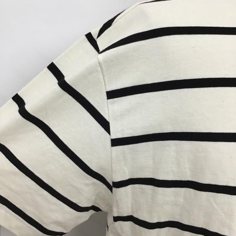 ワイルドウィング WILDWING Tシャツ 半袖 AL020265FM XL ボーダー柄 白 / ホワイト / X 黒 / ブラック /  メンズ USED 古着 中古 10096404