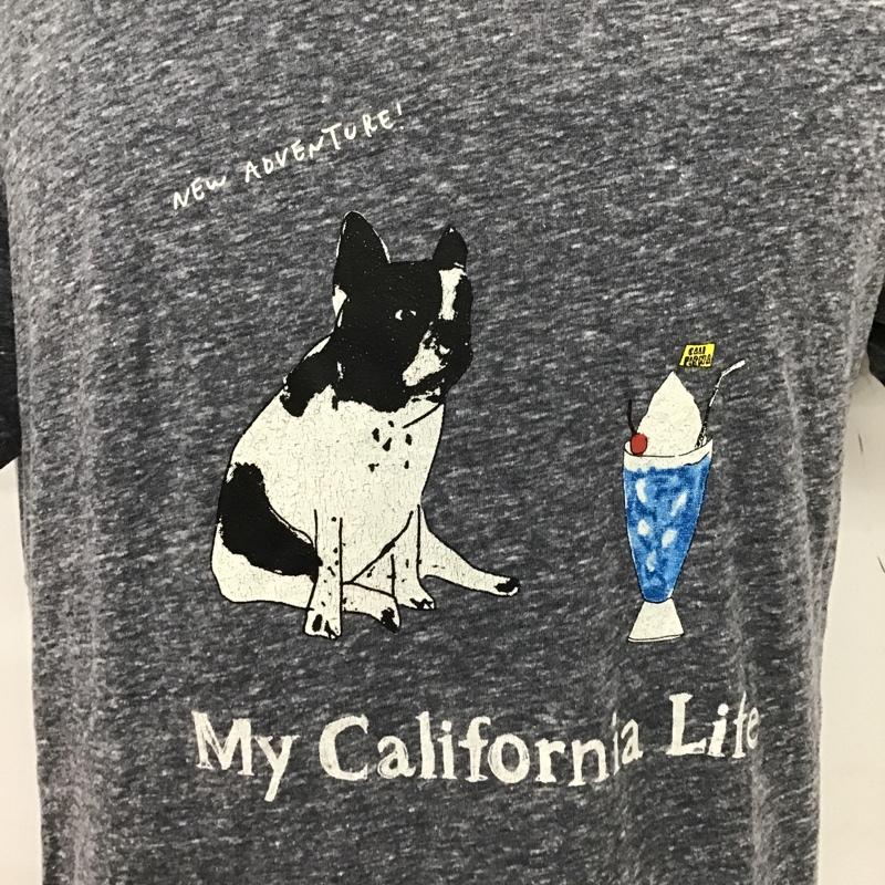 ジェラートピケ gelato pique Tシャツ 半袖 PMCT192947 ドッグワンポイントTシャツ 半袖カットソー プリントTシャツ ルームウエア M プリント 灰 / グレー /  メンズ USED 古着 中古 10096450