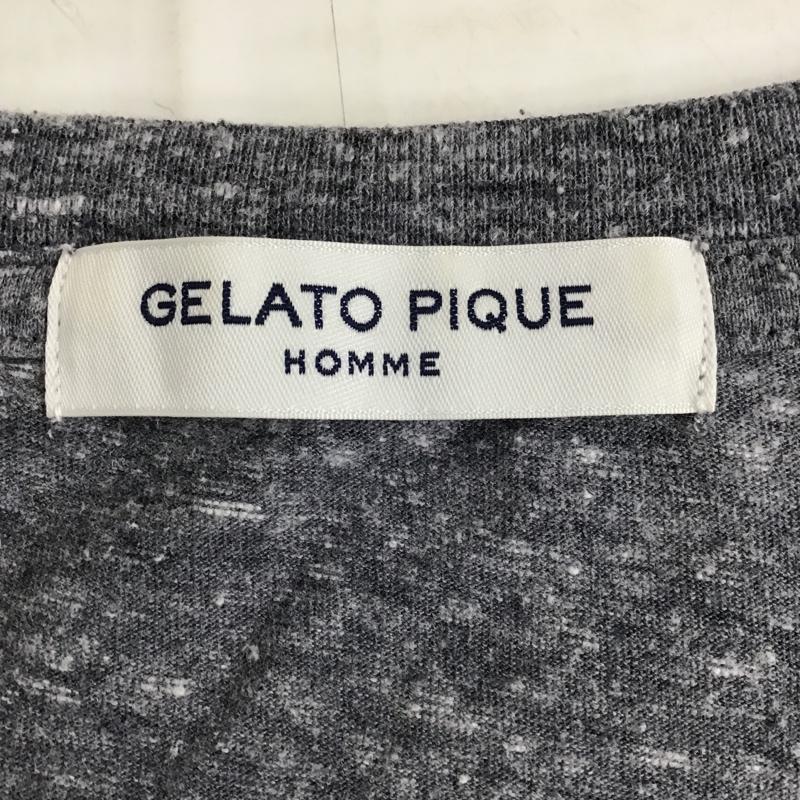 ジェラートピケ gelato pique Tシャツ 半袖 PMCT192947 ドッグワンポイントTシャツ 半袖カットソー プリントTシャツ ルームウエア M プリント 灰 / グレー /  メンズ USED 古着 中古 10096450