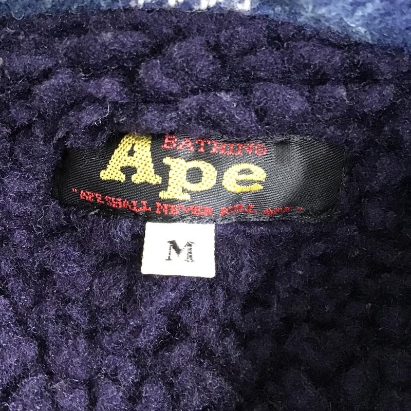 アベイシングエイプ A BATHING APE ジャケット、上着 ジャケット、ブレザー チェックジャケット 長袖ジャケット カラージャケット 裏起毛ジャケット M チェック マルチカラー / マルチカラー /  メンズ USED 古着 中古 10096456