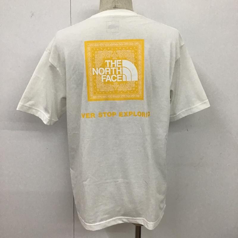 ザノースフェイス THE NORTH FACE Tシャツ 半袖 NT32349 半袖Tシャツ 半袖カットソー プリントTシャツ L ロゴ、文字 白 / ホワイト /  メンズ USED 古着 中古 10096493