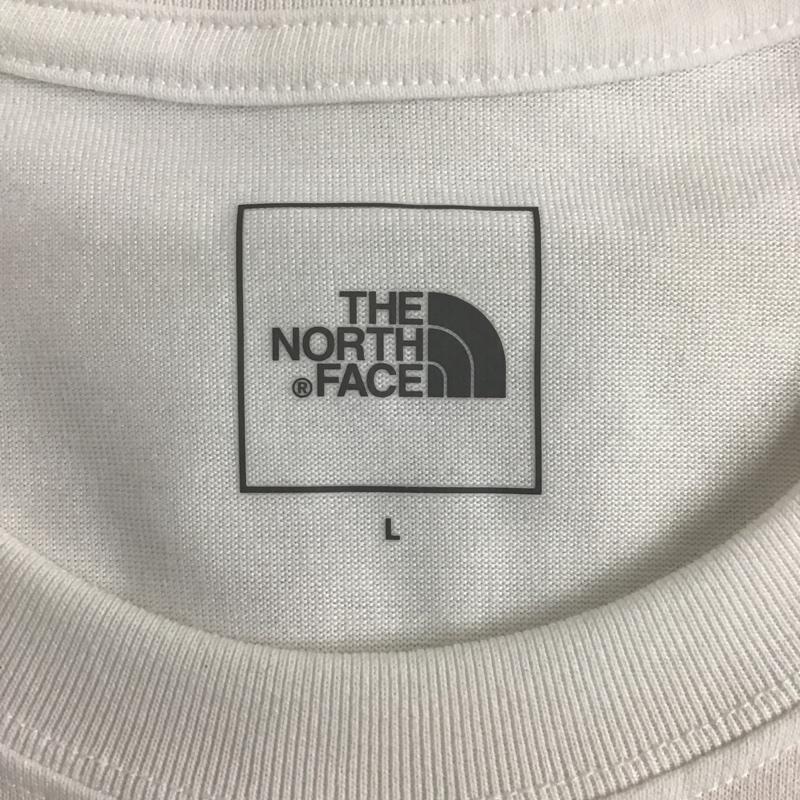 ザノースフェイス THE NORTH FACE Tシャツ 半袖 NT32349 半袖Tシャツ 半袖カットソー プリントTシャツ L ロゴ、文字 白 / ホワイト /  メンズ USED 古着 中古 10096493