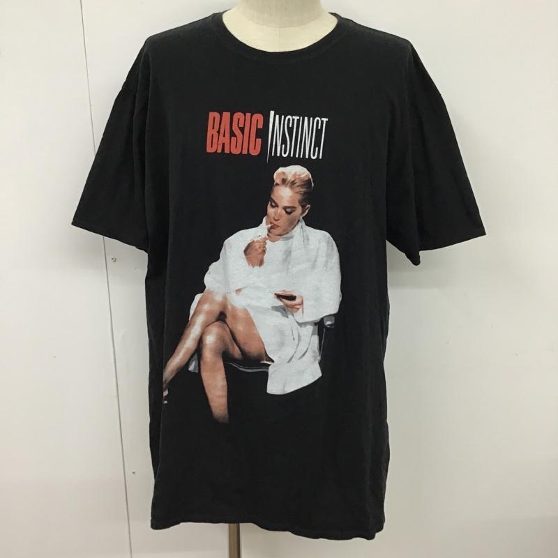 古着 USED Tシャツ 半袖 半袖カットソー プリントTシャツ クルーネックカットソー 古着 XXL プリント 黒 / ブラック /  メンズ USED 古着 中古 10096515