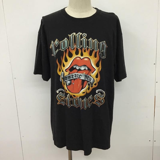 古着 USED Tシャツ 半袖 半袖カットソー プリントTシャツ クルーネックカットソー 古着 ヴィンテージ XL プリント 黒 / ブラック /  メンズ USED 古着 中古 10096524