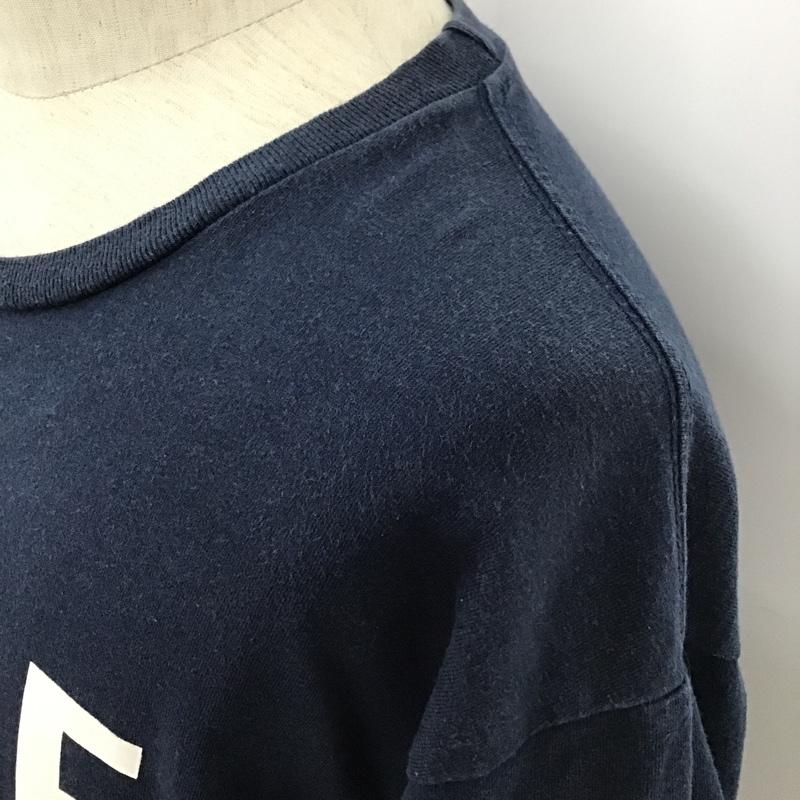 アベイシングエイプ A BATHING APE Tシャツ 半袖 XL ロゴ、文字 紺 / ネイビー /  メンズ USED 古着 中古 10096528
